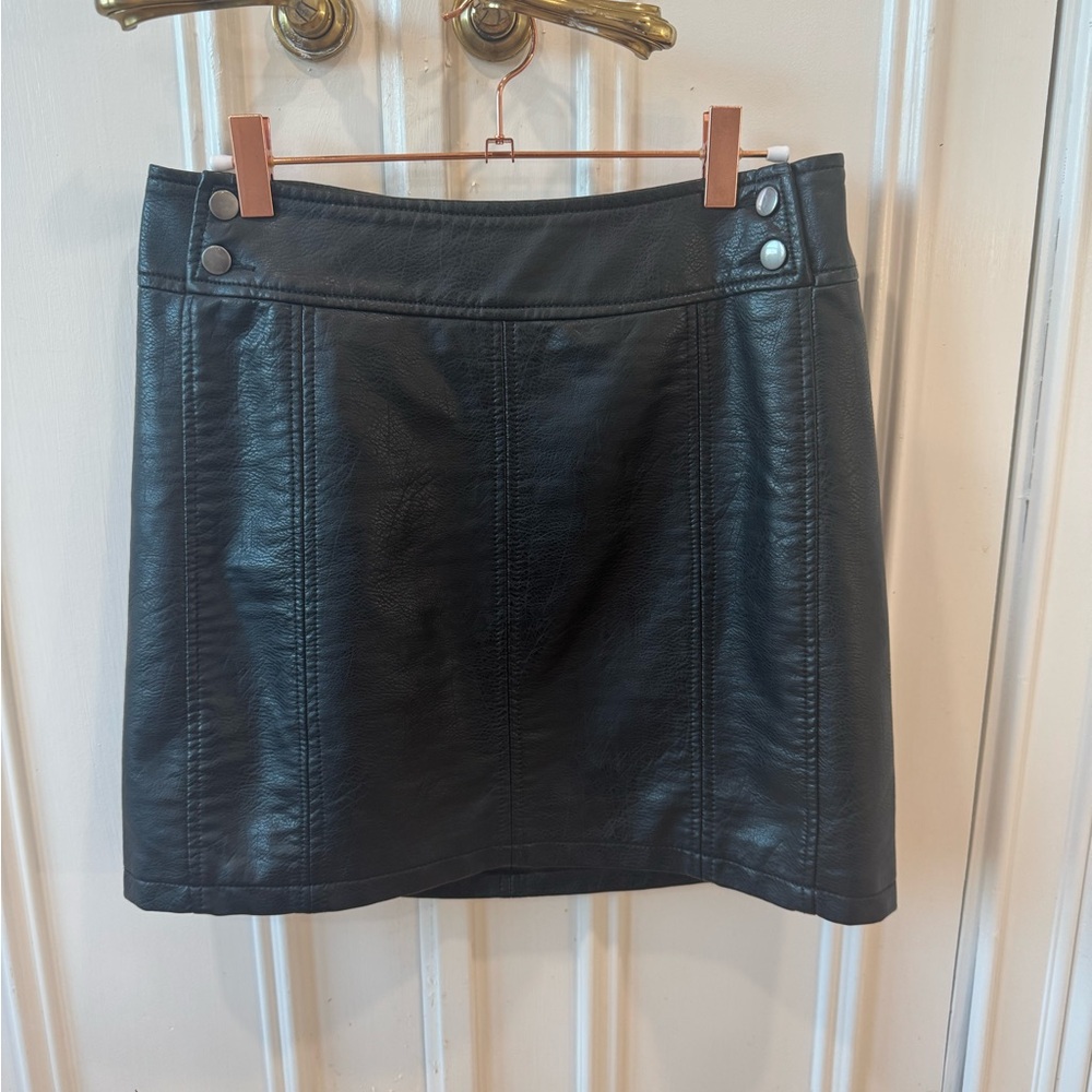 Urban outfitters Black Faux Leather Mini Skirt